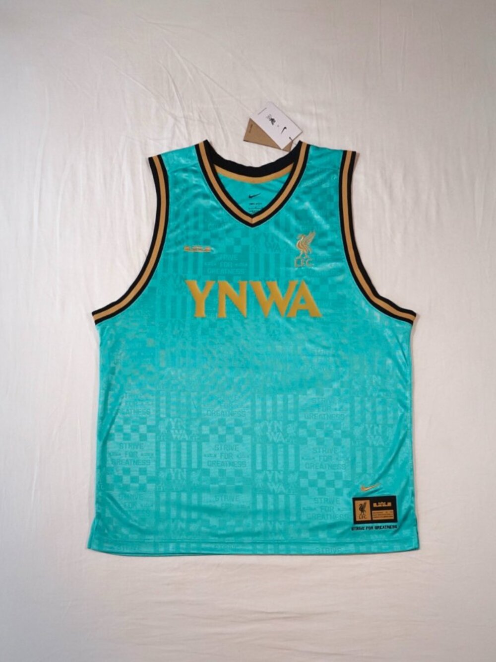 Blue LeBron x Liverpool FC Basketball Jersey